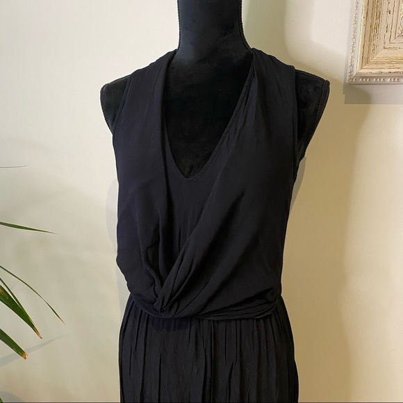 SHEIKE Maxi Long Dress Black Bohemian Viscose Front Top Wrap Detail Cocktail 10 - Picture 3 of 10